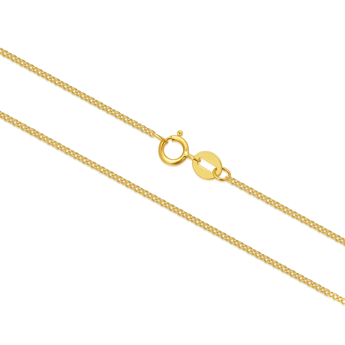 18K Gold Cable Chain Necklace-1
