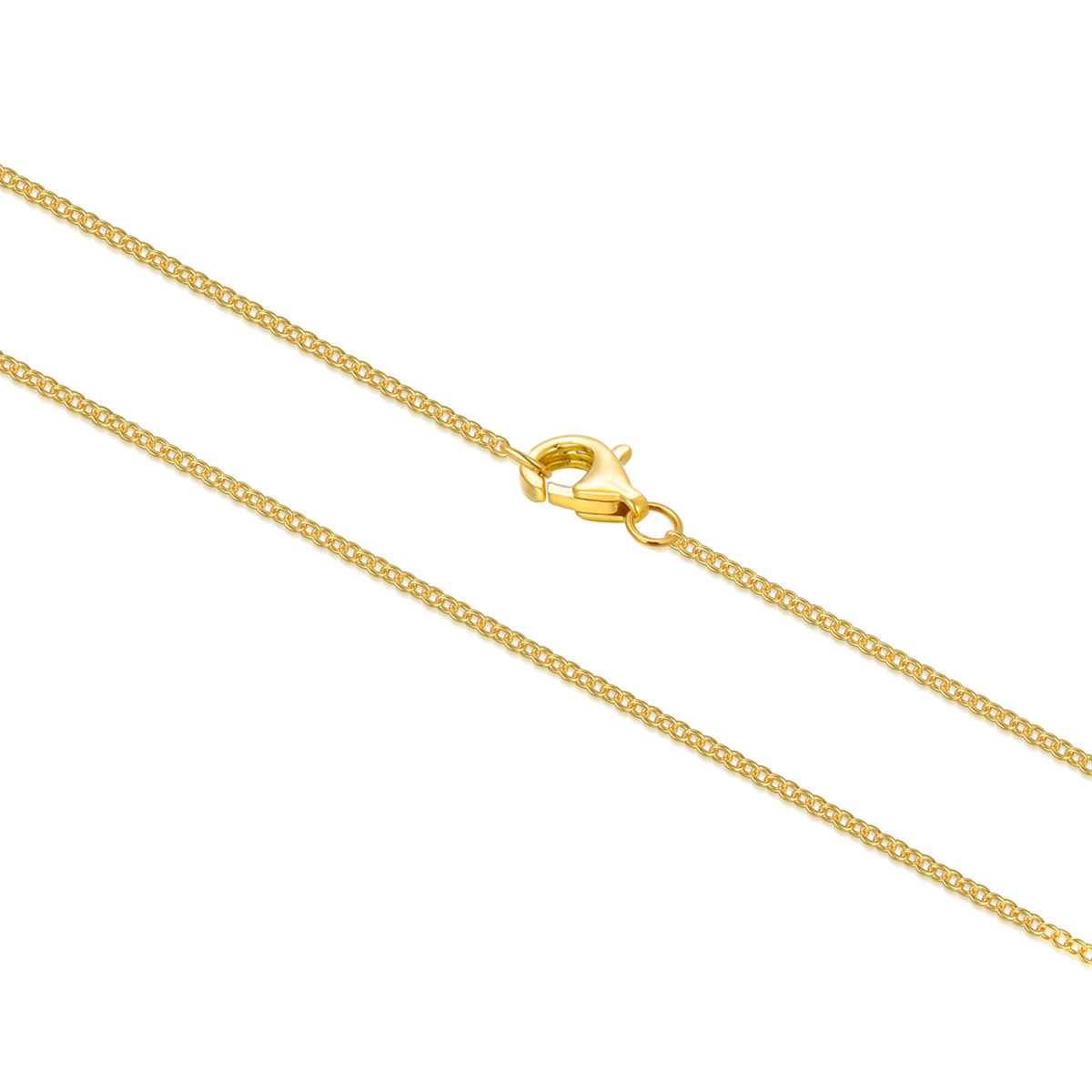 18K Gold Kabelkette Halskette-1