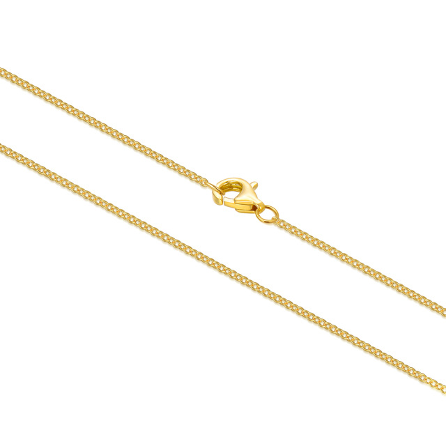 18K Gold Kabelkette Halskette-0