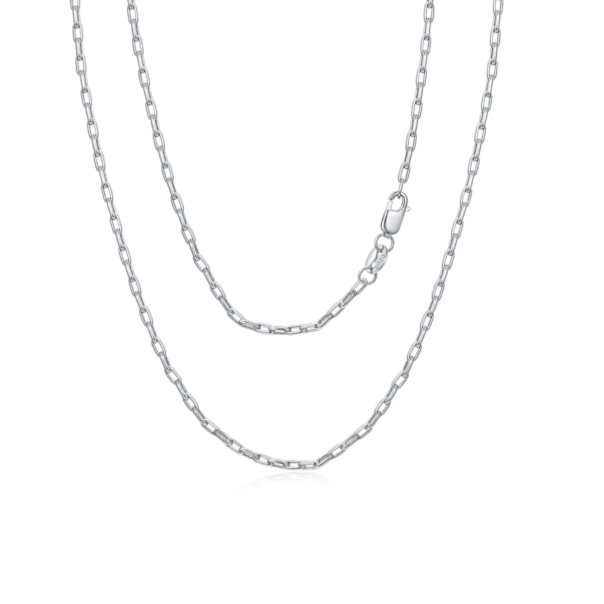 Sterling Silber Kabel Kette Halskette-1