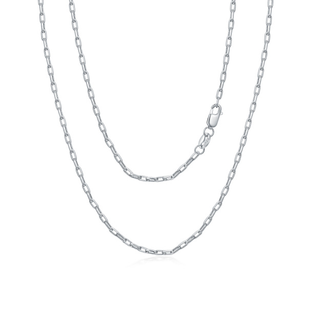 Sterling Silver Cable Chain Necklace-1