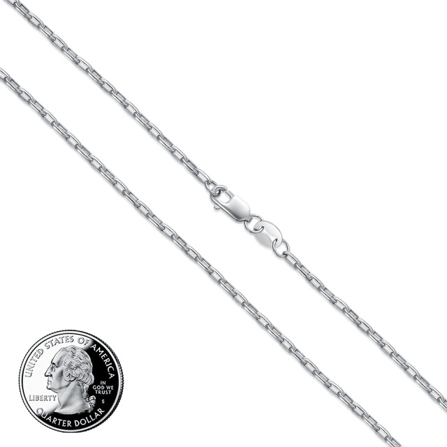 Sterling Silver Cable Chain Necklace-3