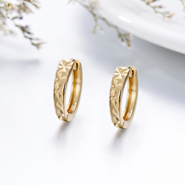14K Gold Sisters Hoop Earrings-4