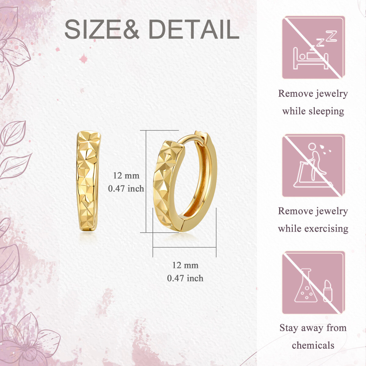 14K Gold Sisters Hoop Earrings-5