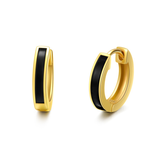 14K Gold Circle Hoop Earrings