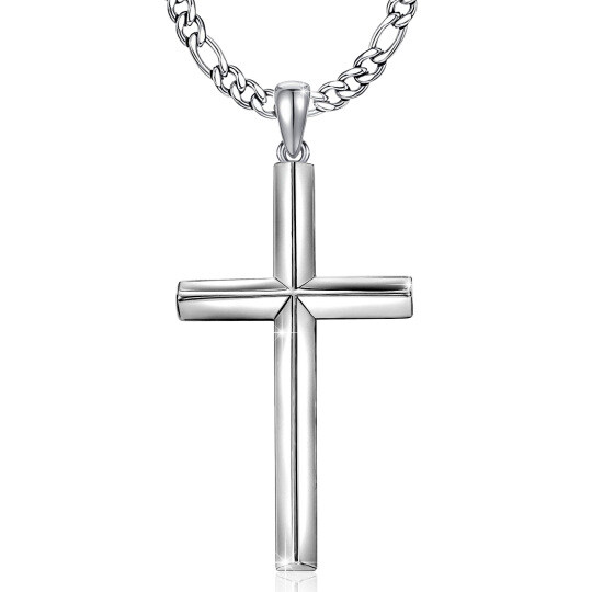 Collier pendentif croix en argent sterling pour hommes