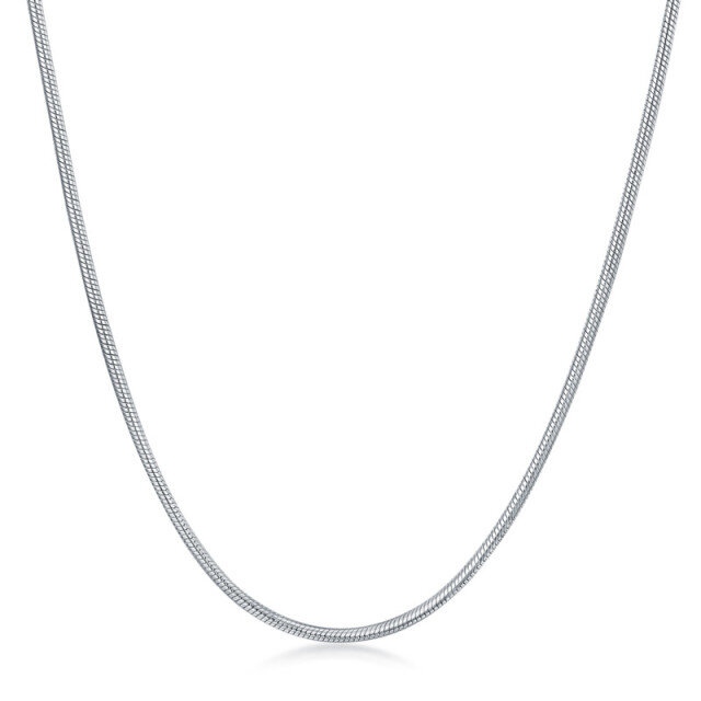 Sterling Silver Snake Snake Chain Necklace-0