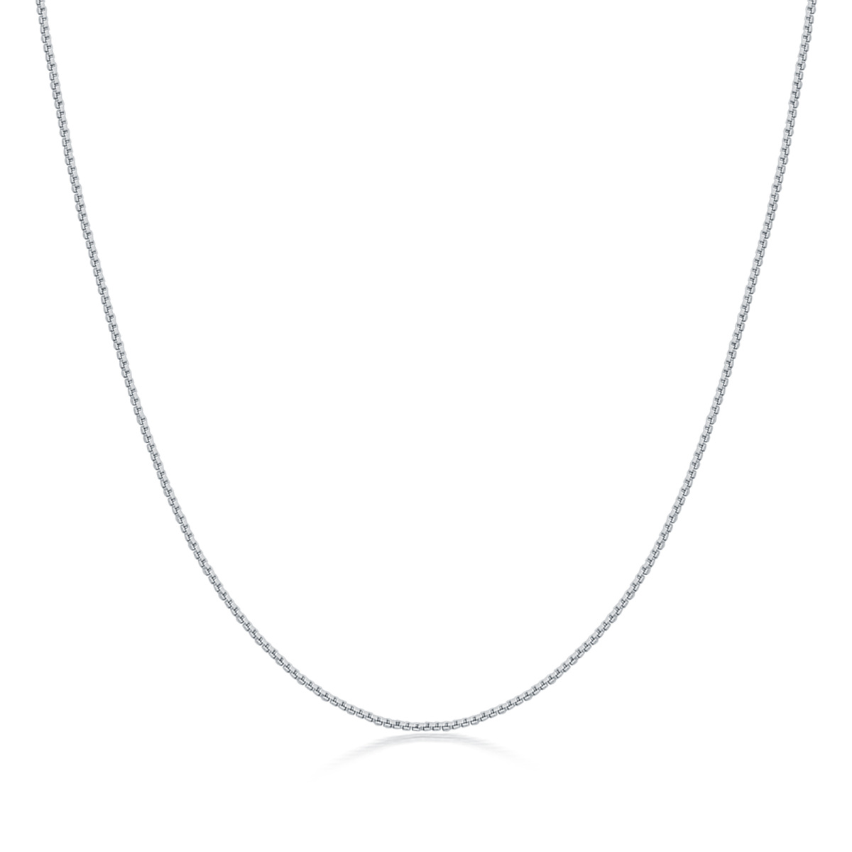 Sterling Silver Box Chain Necklace-1