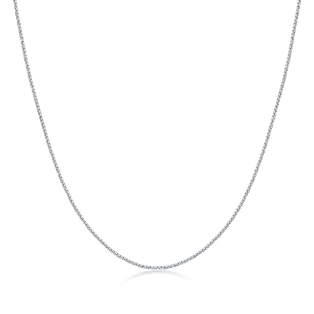 Sterling Silver Box Chain Necklace-0