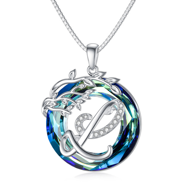 Sterling Silver Crystal Tree Of Life Pendant Necklace-15