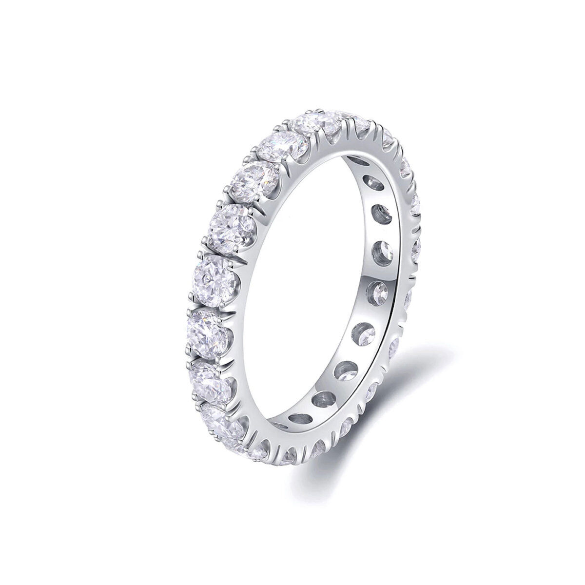 14K Gold Circular Shaped Moissanite Couple Wedding Ring-1