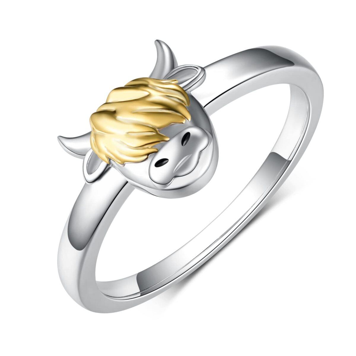 Sterling Silver Highland Cow Ring-1