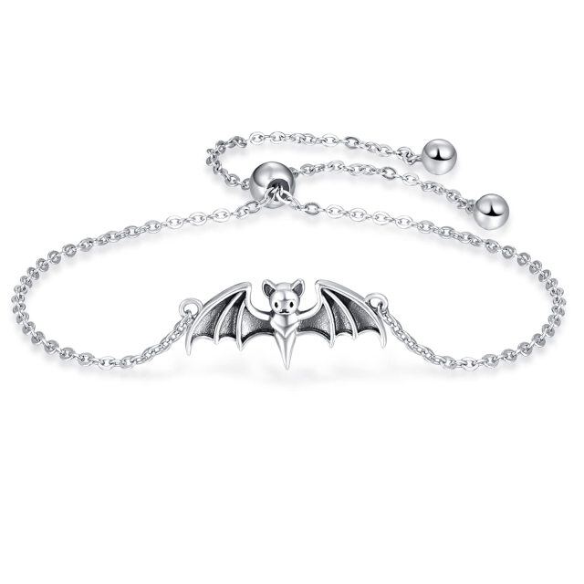 Sterling Silver Bat Pendant Bracelet-1