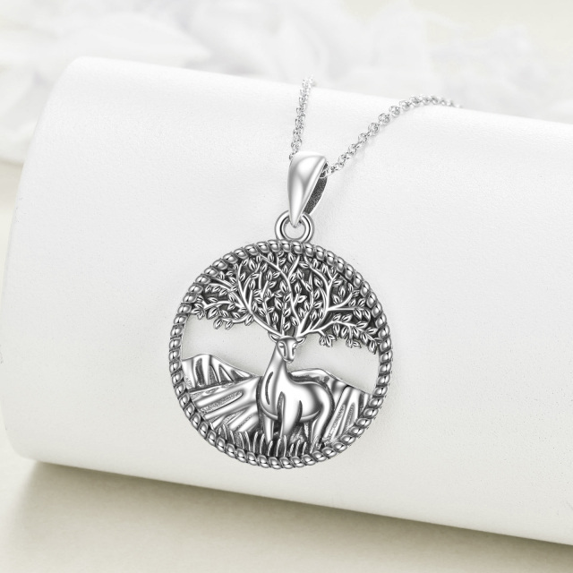 Sterling Silver Tree Of Life Pendant Necklace-2