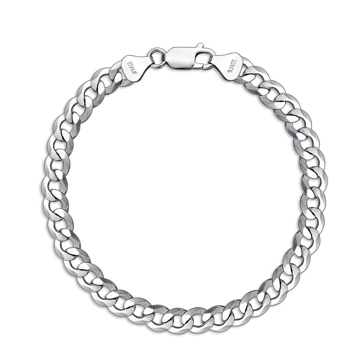 Sterling Silver Curb Link Chain Bracelet-1