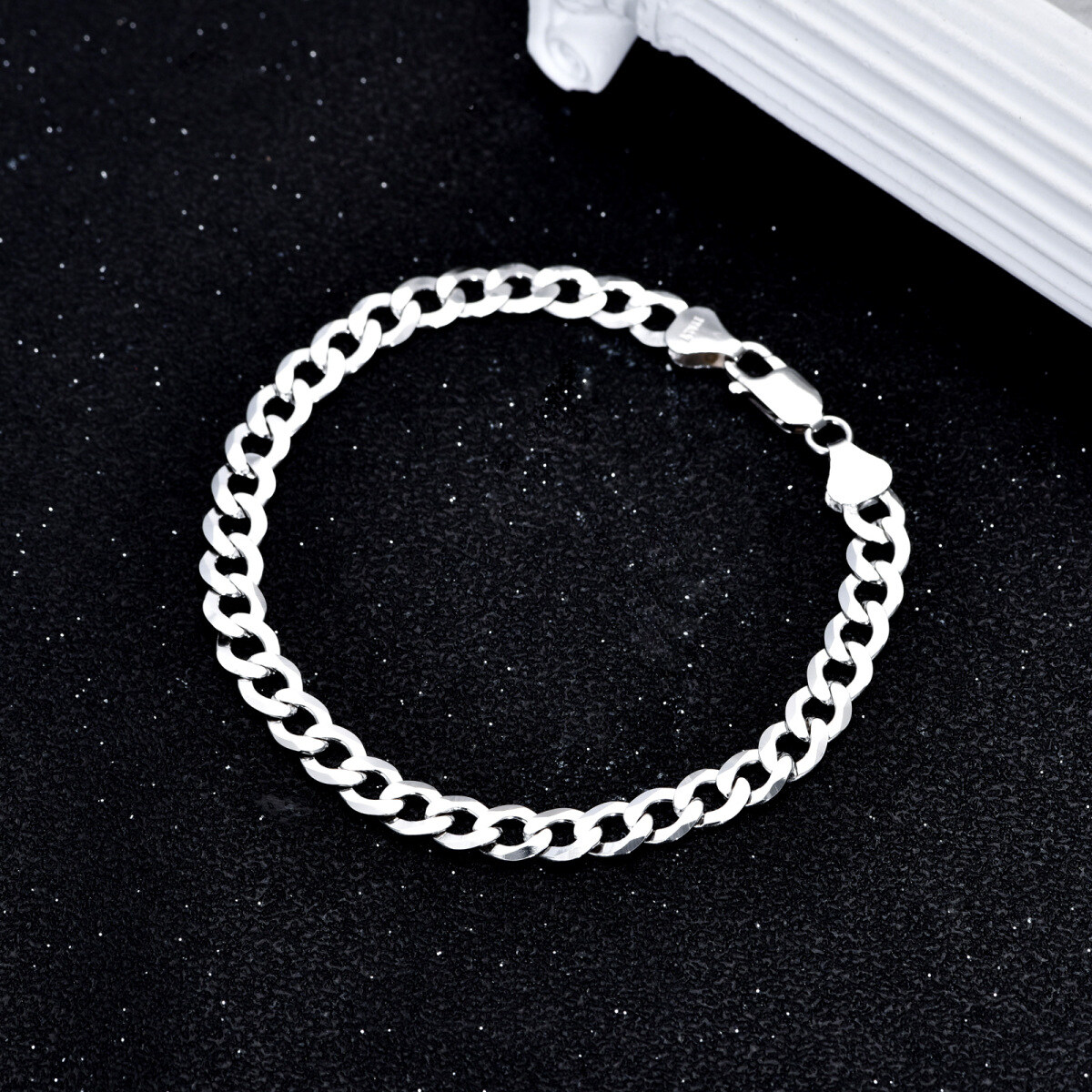 Bracelet de chaîne à maillons en argent sterling-5