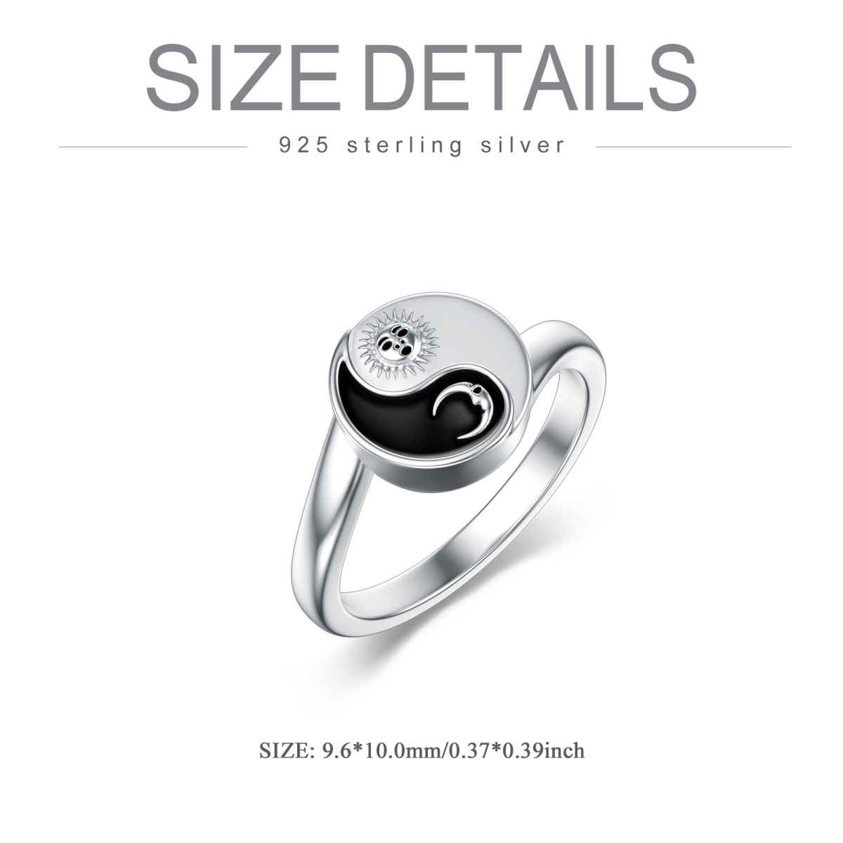 Sterling Silver Yin Yang Urn Ring-6