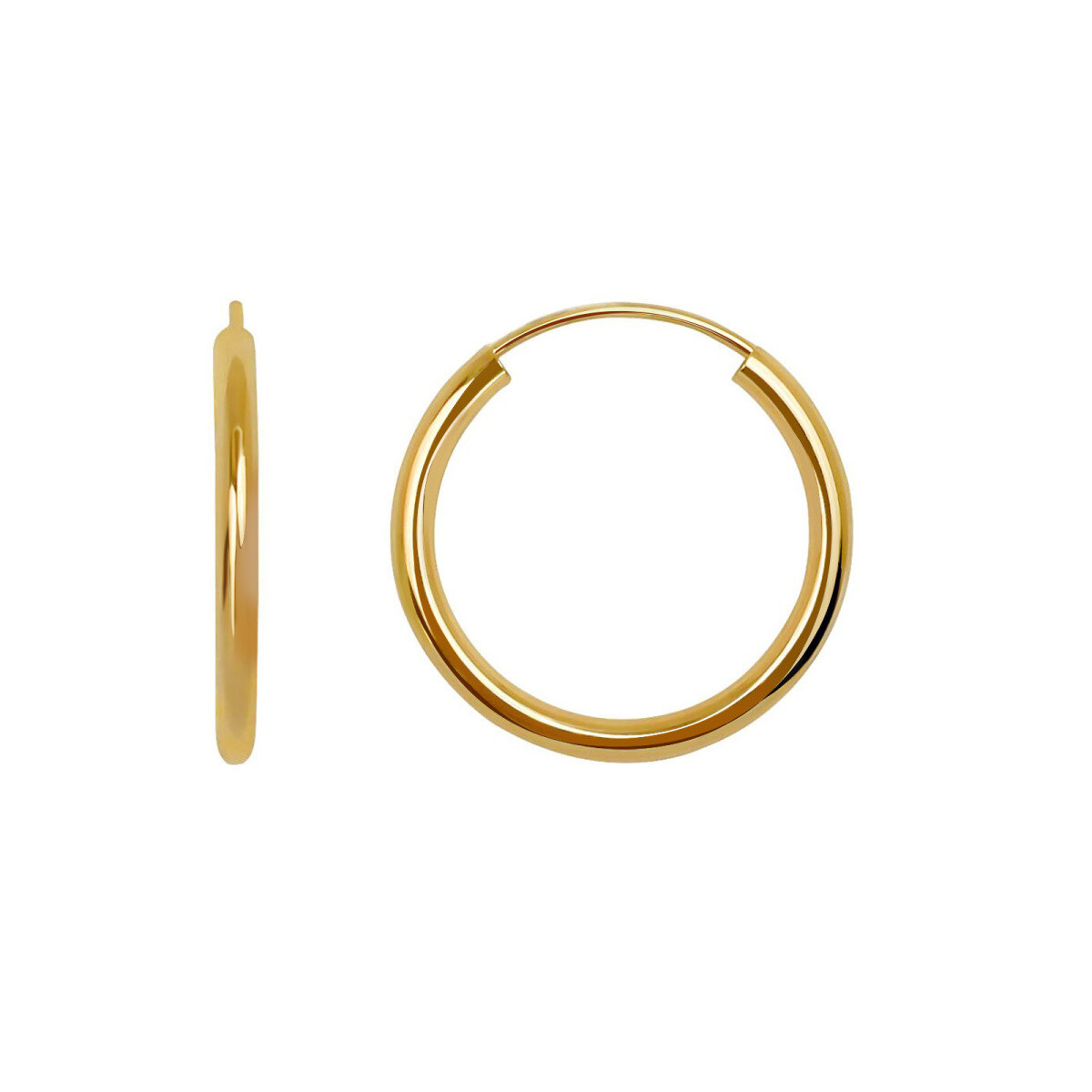 14K Gold runde Kreis-Ohrringe-1