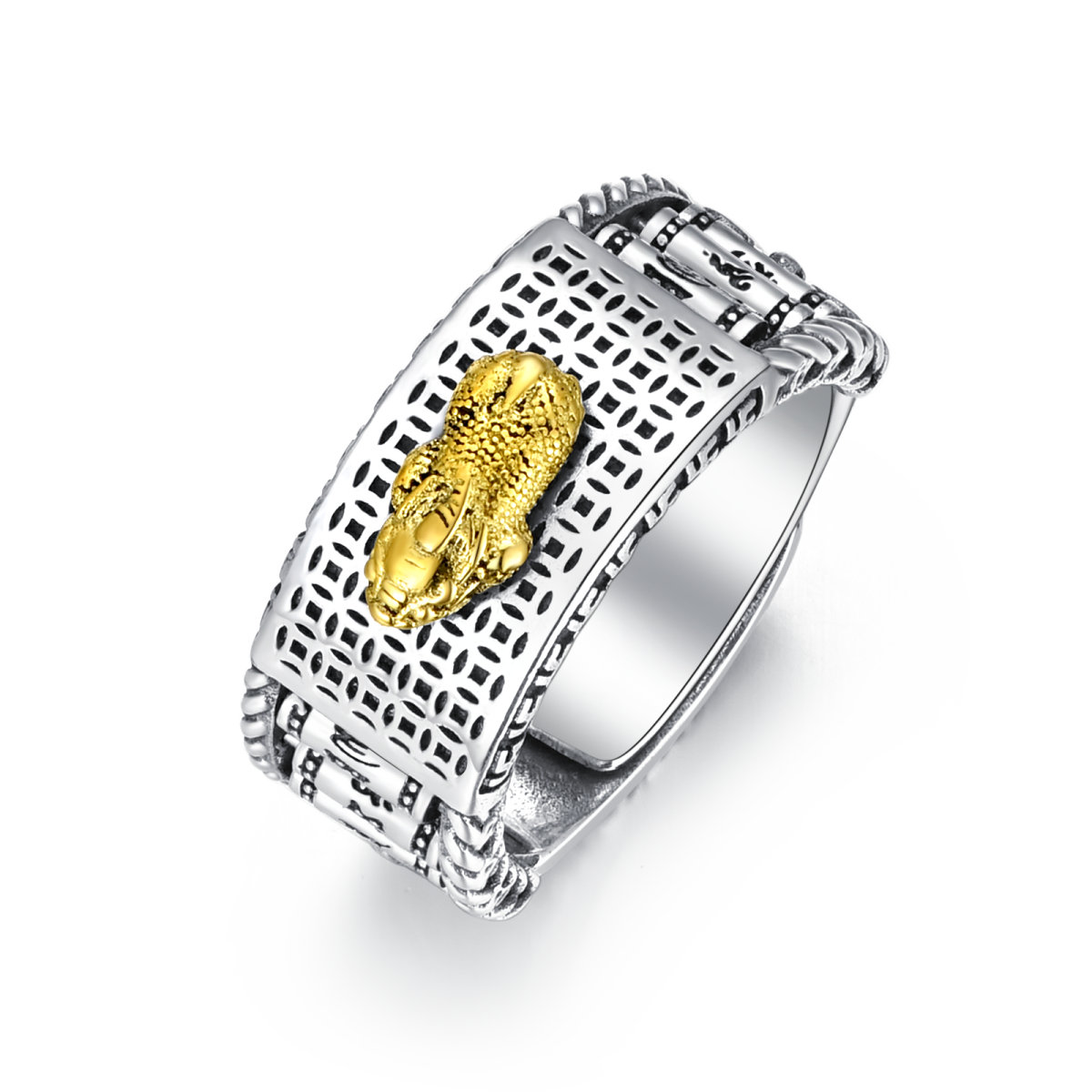 Feng Shui Ring Pixiu Mantra Ring Schutz Reichtum verstellbare Ringe-5