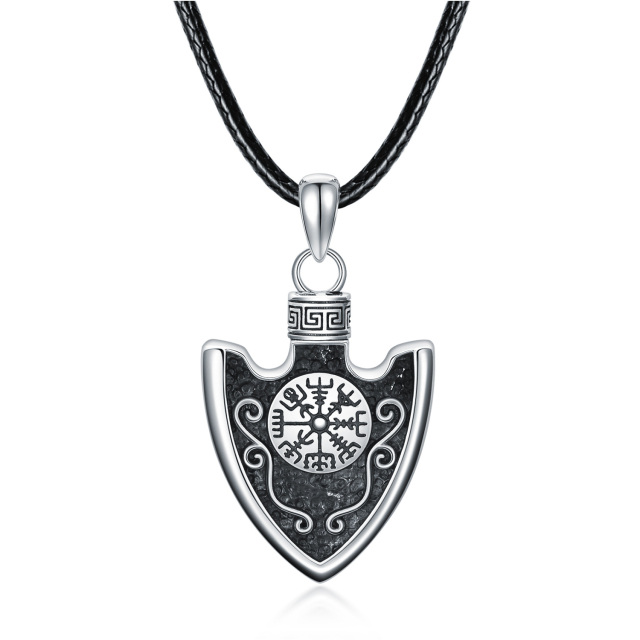 Sterling Silver Viking Rune Urn Necklace for Ashes for Men-3