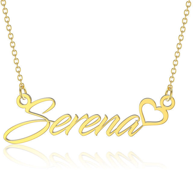 10K Gold Personalized Classic Name Pendant Necklace-0