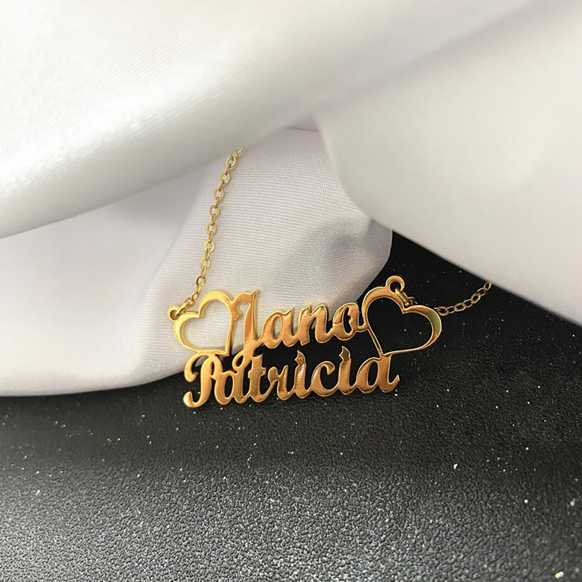 10K Gold Personalized Classic Name Pendant Necklace-3