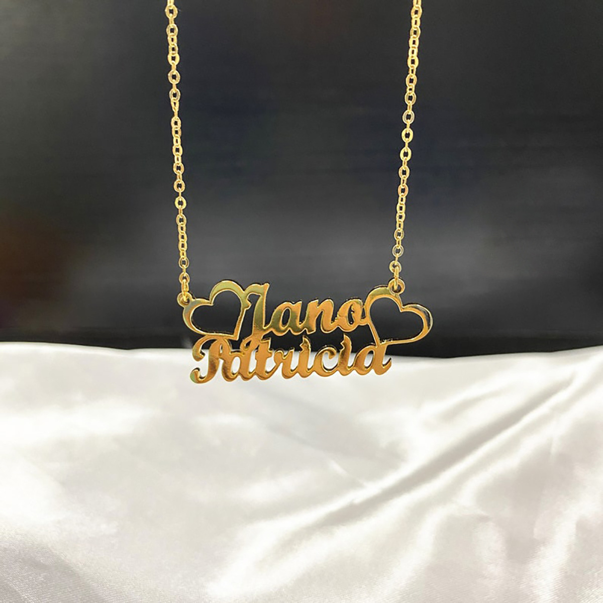 10K Gold Personalized Classic Name Pendant Necklace-4