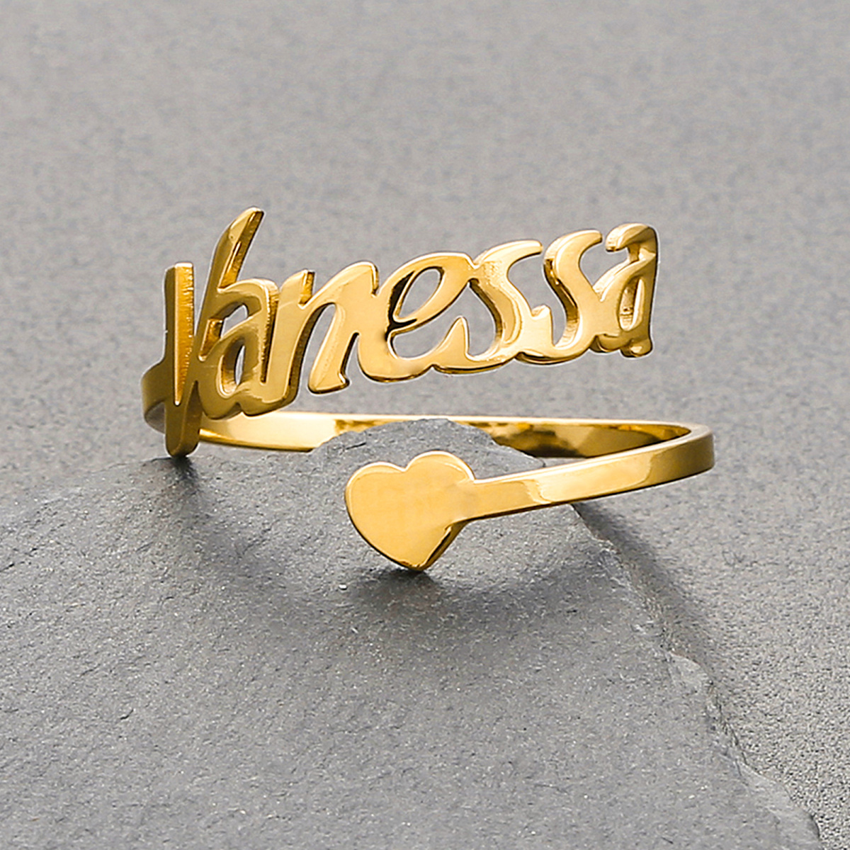 10K Gold Personalized Classic Name Ring-4