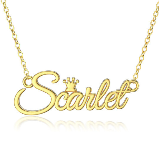 14K Gold Circular Shaped Personalized Classic Name Pendant Necklace