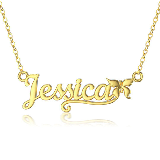 14K Gold Personalized Name Necklace Nameplate Pendant Jewelry