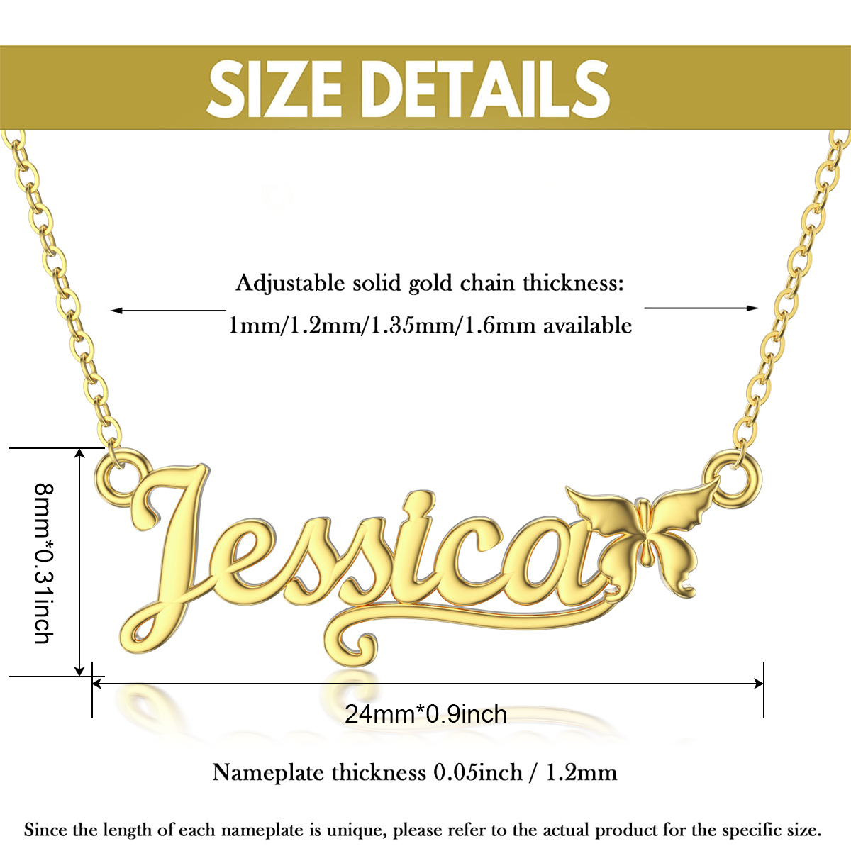 14K Gold Circular Shaped Personalized Classic Name Pendant Necklace-5