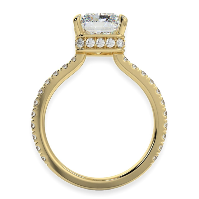 Prata esterlina com anel de noivado de moissanite banhado a ouro amarelo para casal e mãe e irmãs-3