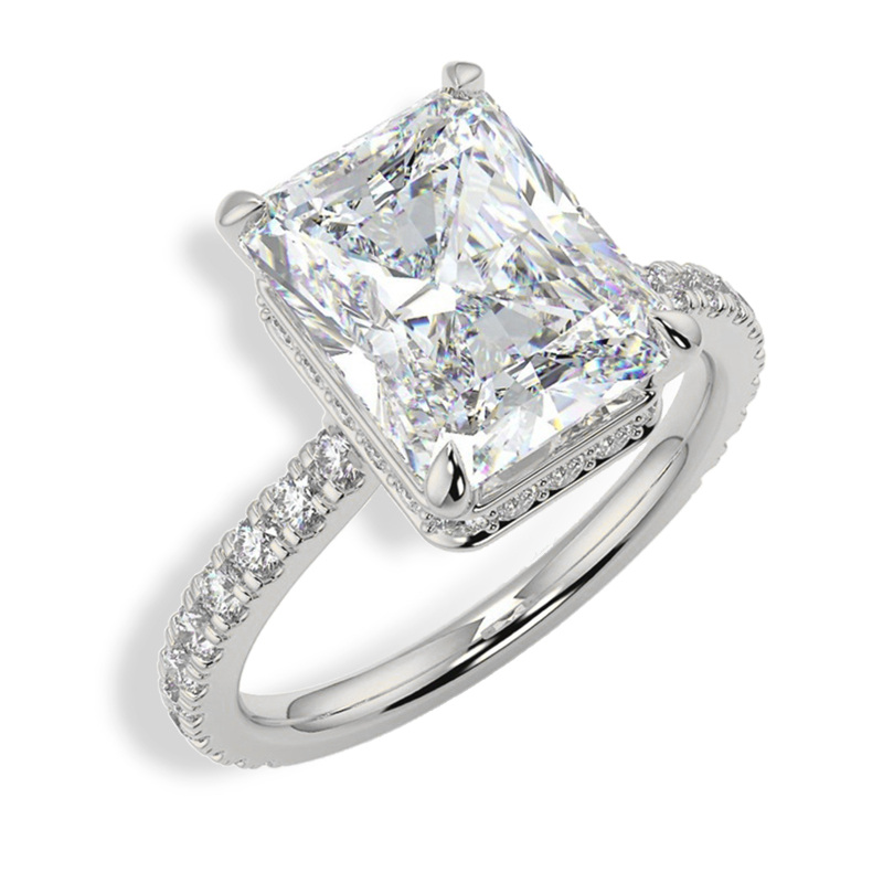 Sterling Silver Moissanite Engagement Ring For Couple & Mother & Sisters