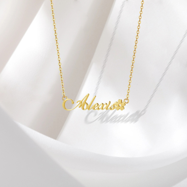 10K Gold Personalized Classic Name Pendant Necklace-2