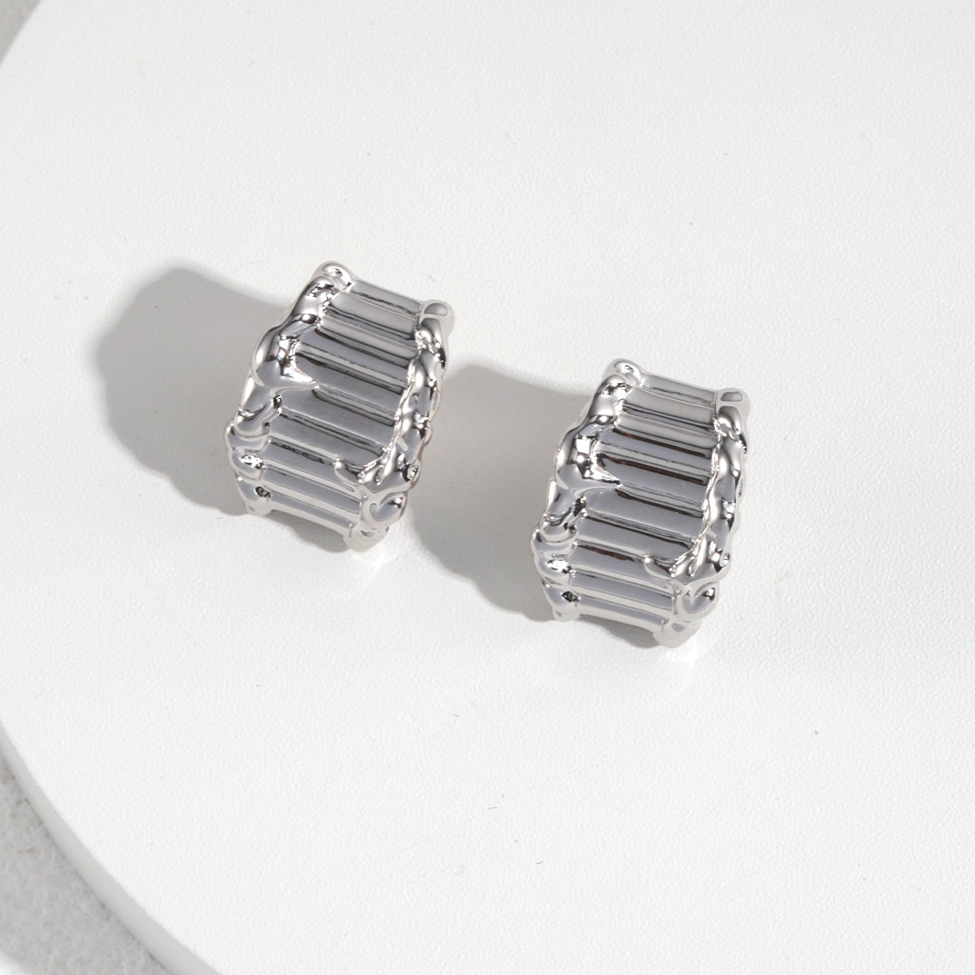 Sterling Silver Hoop Earrings-1