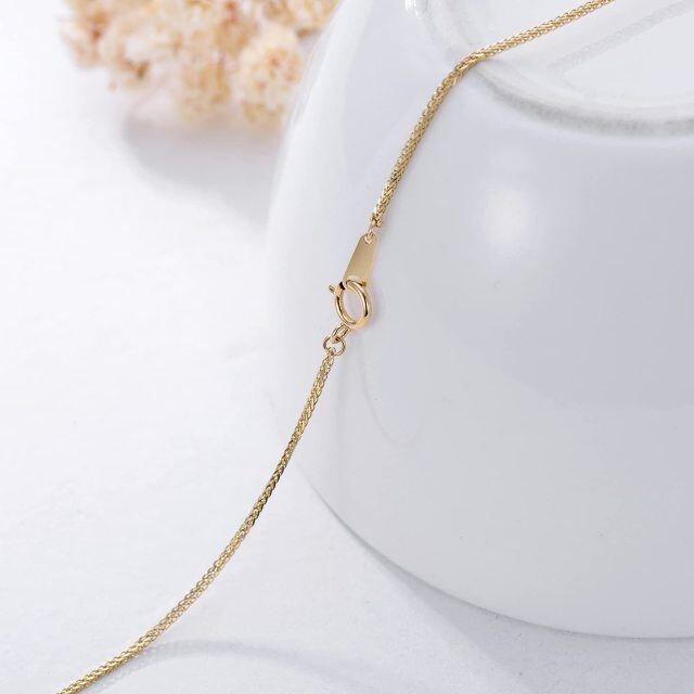 14K Gold Wheat Chain Necklace-2