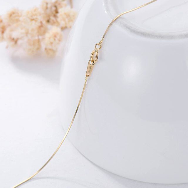 14K Gold Schlangenkette Halskette-2