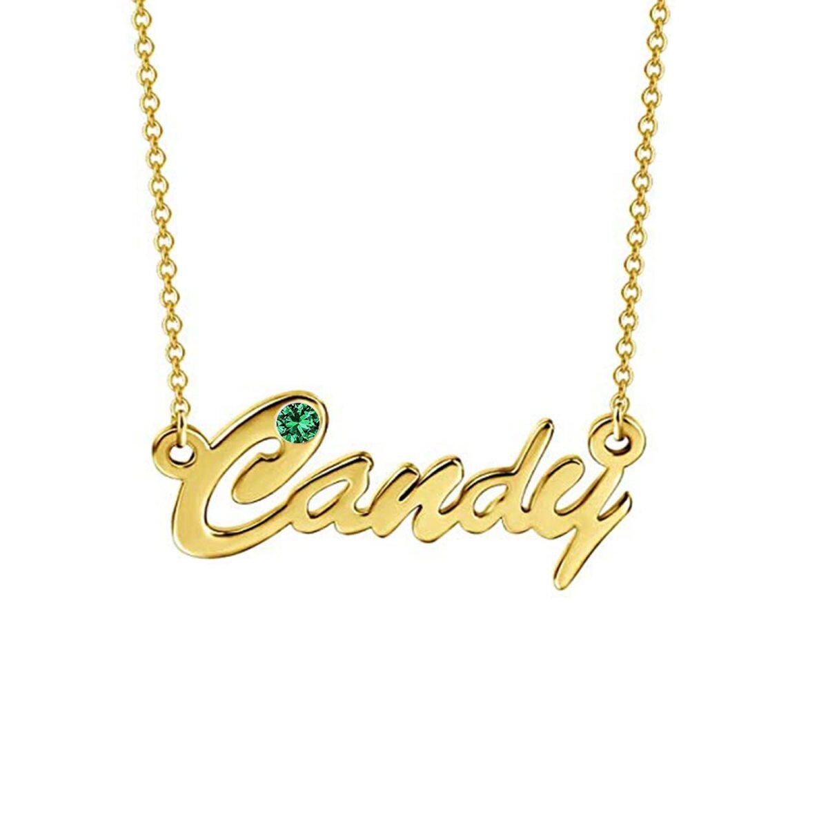 10K Gold Classic Name Pendant Necklace-1