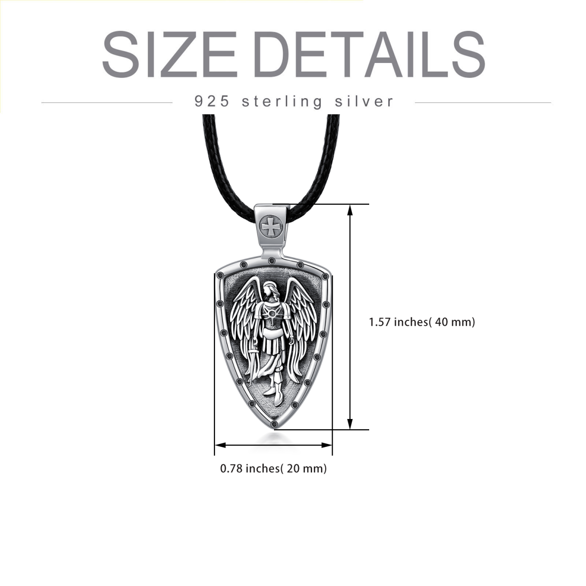 Collier pendentif Saint Michel en argent-5