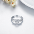 wholesale S925 Sterling Silver Wedding Ring With Pear And Marquise Diamond Accents Elegant Bridal Jewelry Design For Special Occasions-0-6