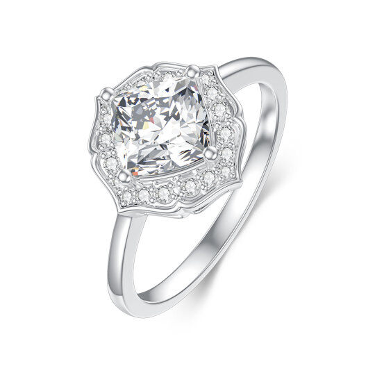 14K White Gold Moissanite Wedding Ring