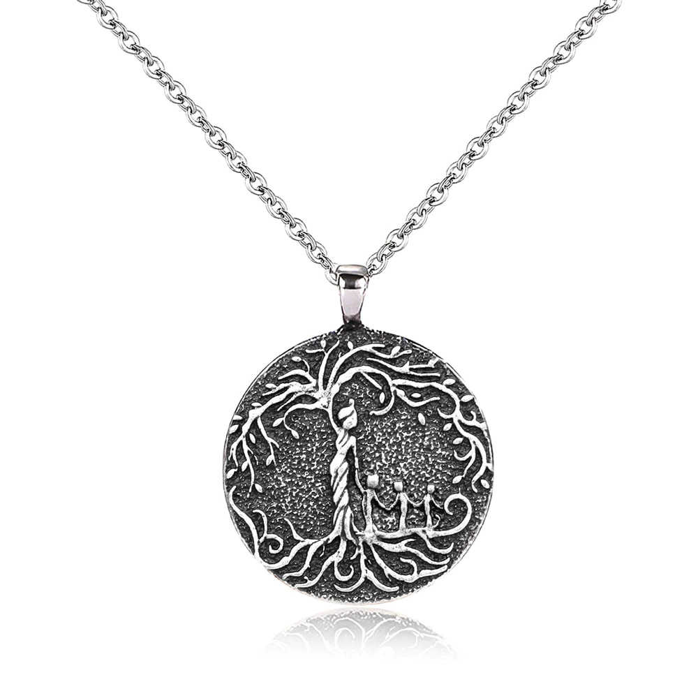 Sterling Silver Tree Of Life Pendant Necklace for Men-1