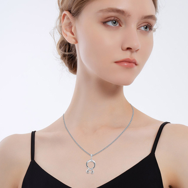 Collier en argent sterling avec pendentif croix viking en zircon cubique-1