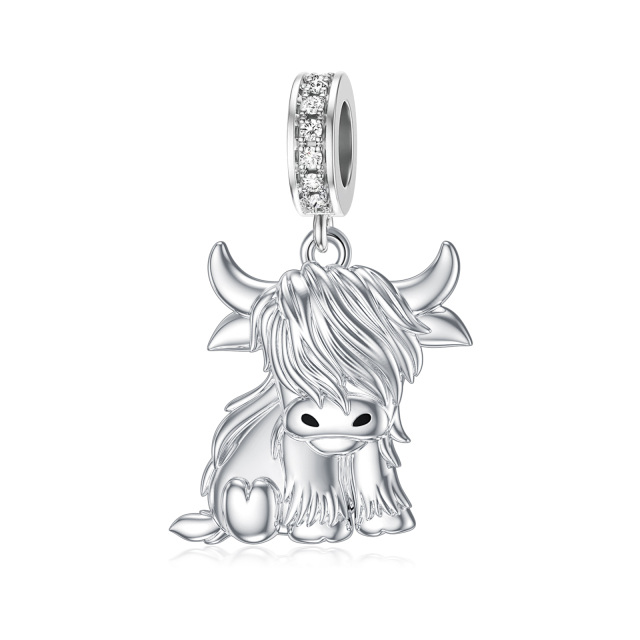 Highland Cow Charms for Bracelets Necklace Highland Cow Bead-0