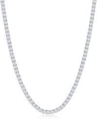wholesale 925 Sterling Silver Round Cubic Zirconia Tennis Necklace For Women-