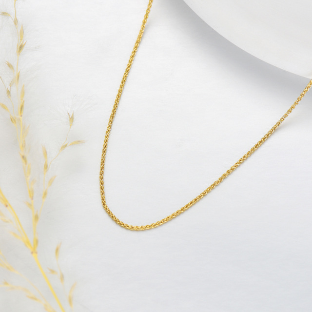 14K Gold Chopin Chain Necklace-3