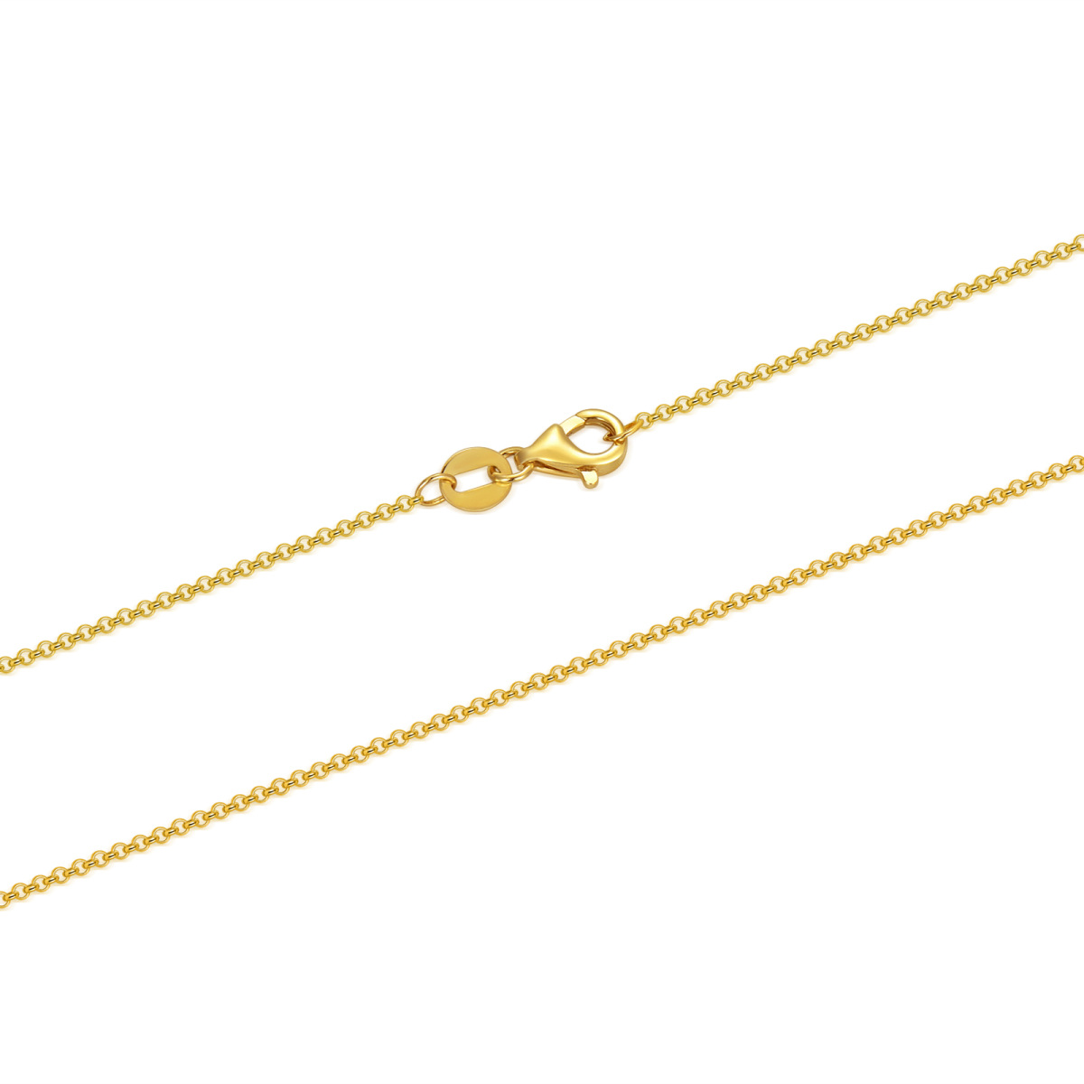 14K Gold Rolo Chain Necklace-1