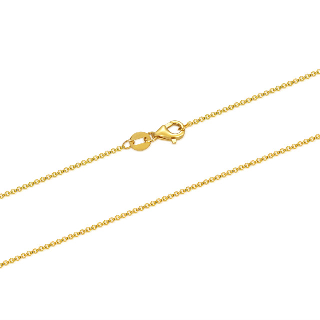 14K Gold Rolo Chain Necklace-0