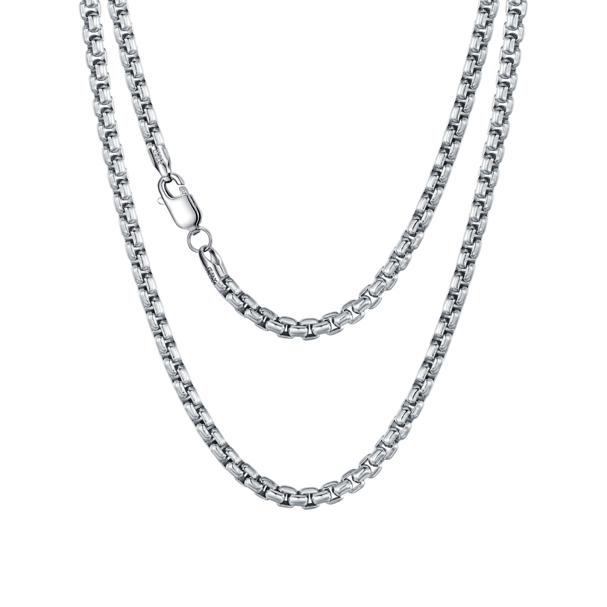 Sterling Silver Round Chain Necklace-1