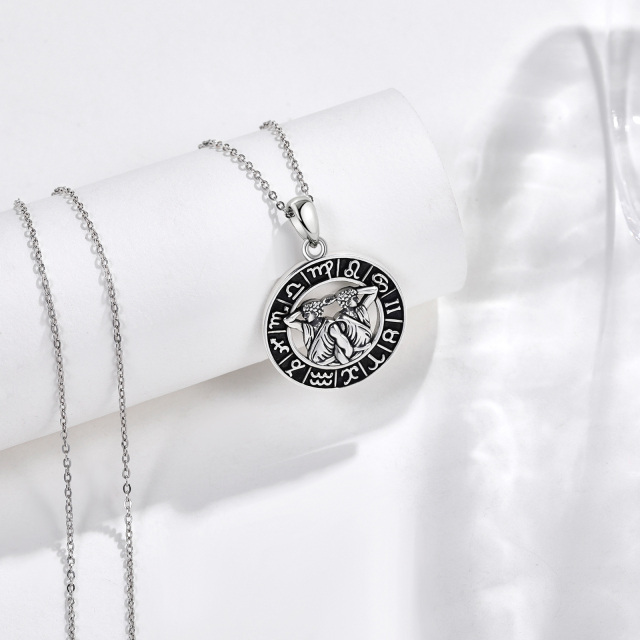 Sterling Silver Gemini Pendant Necklace-3